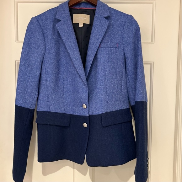 New Banana Republic Jacket Blazer Two-Tone Blue NWOT - Picture 6 of 12